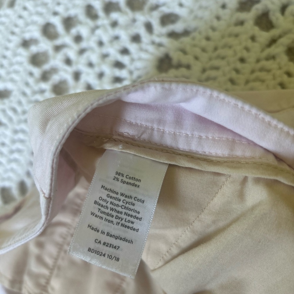 TALBOTS Bermuda Chino Casual Shorts 16 Pale Pink - Picture 5 of 9